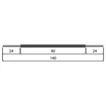 Get-Fit Langhantelstange,  3 cm x 140 cm, 2 kg