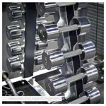 Chrom-Hantelstnder-Set mit 10 Paar Hanteln, 1-10 kg, LxBxH 45x40x121 cm