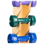 Wandhalterung-Set inkl. Hanteln, 0,5-5 kg, 6 Stck