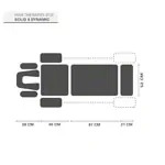 Abbildung zeigt Therapieliege Solid E8 Dynamic nach Dr. Ackermann, 195x52x46-96 cm