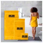 Abbildung zeigt Handtuch Set 8-tlg., 4 St�ck LxB 30x30 cm, 2 St�ck LxB 140x70 cm und 2 St�ck LxB 100x50 cm