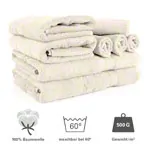 Handtuch Set 8-tlg., 4 Stck 30x30 cm, 2 Stck 140x70 cm und 2 Stck 100x50 cm