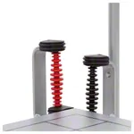 Abbildung zeigt Posturomed 202 mit Haltegelnder, 60x60 cm, silber