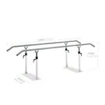 Gehbarren Standard Holmenlnge 2,5 m aus Metall