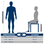 Gymnastikhocker Exklusiv mit Komfort-Polster,  38 cm