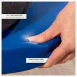 Abbildung zeigt Gymnastikhocker Exklusiv mit Komfort-Polster, � 38 cm, H�he 48 cm, blau, Gestell wei�