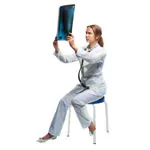 Gymnastikhocker Exklusiv mit Komfort-Polster,  38 cm