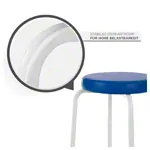 Abbildung zeigt Gymnastikhocker Exklusiv mit Komfort-Polster, � 38 cm, H�he 48 cm, blau, Gestell wei�