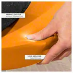 Abbildung zeigt Drehhocker Exklusiv mit Komfort-Polster und Rollen