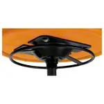 Abbildung zeigt Drehhocker Exklusiv mit Komfort-Polster und Rollen