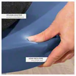 Abbildung zeigt Drehhocker Exklusiv mit Komfort-Polster und Rollen