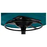 Abbildung zeigt Drehhocker Exklusiv mit Komfort-Polster und Rollen