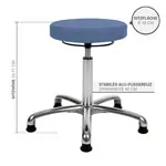 Abbildung zeigt Drehhocker Exklusiv mit Komfort-Polster und Gleitern