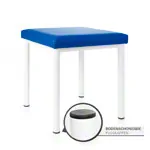 Hocker Exklusiv mit Polster, L x B 40 x 40 cm, Gestellfarbe wei