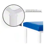 Hocker Exklusiv mit Polster, L x B 40 x 40 cm, Gestellfarbe wei