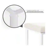 Abbildung zeigt Hocker Robusta mit Polster, L x B 40 x 40 cm, Gestellfarbe wei