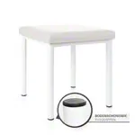Abbildung zeigt Hocker Robusta mit Polster, L x B 40 x 40 cm, Gestellfarbe wei