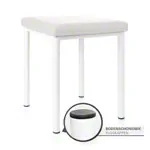 Hocker Robusta mit Polster, L x B 40 x 40 cm, Gestellfarbe wei