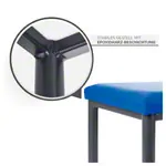 Hocker Exklusiv mit Polster, L x B 40 x 40 cm, Gestellfarbe anthrazit