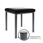 Abbildung zeigt Hocker Robusta mit Polster, L x B 40 x 40 cm, Gestellfarbe anthrazit