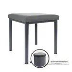 Abbildung zeigt Hocker Robusta mit Polster, L x B 40 x 40 cm, Gestellfarbe anthrazit