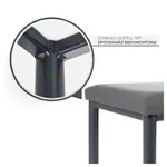 Abbildung zeigt Hocker Robusta mit Polster, L x B 40 x 40 cm, Gestellfarbe anthrazit