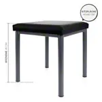 Abbildung zeigt Hocker Robusta mit Polster, L x B 40 x 40 cm, Gestellfarbe anthrazit