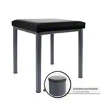 Abbildung zeigt Hocker Robusta mit Polster, L x B 40 x 40 cm, Gestellfarbe anthrazit