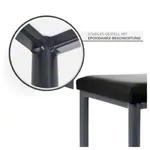 Abbildung zeigt Hocker Robusta mit Polster, L x B 40 x 40 cm, Gestellfarbe anthrazit