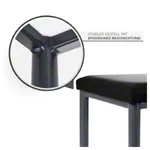 Abbildung zeigt Hocker Robusta mit Polster, L x B 40 x 40 cm, Gestellfarbe anthrazit