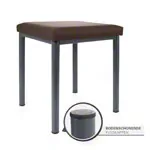 Abbildung zeigt Hocker Robusta mit Polster, L x B 40 x 40 cm, Gestellfarbe anthrazit