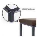 Abbildung zeigt Hocker Robusta mit Polster, L x B 40 x 40 cm, Gestellfarbe anthrazit