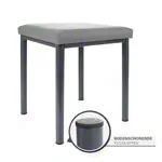 Hocker Exklusiv mit Polster, L x B 40 x 40 cm, Gestellfarbe anthrazit