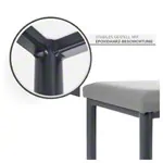 Hocker Exklusiv mit Polster, L x B 40 x 40 cm, Gestellfarbe anthrazit