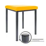 Abbildung zeigt Hocker Robusta mit Polster, L x B 40 x 40 cm, Gestellfarbe anthrazit