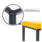 Abbildung zeigt Hocker Robusta mit Polster, L x B 40 x 40 cm, Gestellfarbe anthrazit