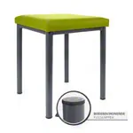 Hocker Robusta mit Polster, L x B 40 x 40 cm, Gestellfarbe anthrazit