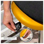 Abbildung zeigt Sattelhocker mit Polster, Exklusiv mit Gleitern