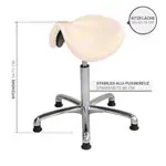 Abbildung zeigt Sattelhocker mit Polster, Exklusiv mit Gleitern