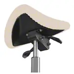 Abbildung zeigt Sattelhocker mit Polster, Exklusiv mit Gleitern