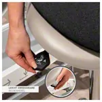 Abbildung zeigt Sattelhocker mit Polster, Exklusiv mit Gleitern