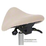 Abbildung zeigt Sattelhocker mit Polster, Exklusiv mit Gleitern