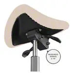 Abbildung zeigt Sattelhocker mit Polster, Exklusiv mit Gleitern