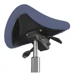 Abbildung zeigt Sattelhocker mit Polster, Exklusiv mit Gleitern