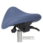 Abbildung zeigt Sattelhocker mit Polster, Exklusiv mit Gleitern