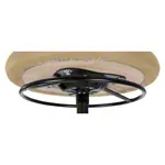 Abbildung zeigt Drehhocker Standard mit Polster und Gleitern