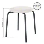 Abbildung zeigt Gymnastikhocker Standard mit Polster,  38 cm, Gestellfarbe anthrazit