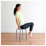 Abbildung zeigt Gymnastikhocker Standard mit Polster,  38 cm, Gestellfarbe anthrazit