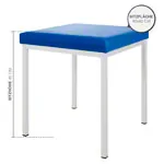 Hocker mit Polster, L x B 40 x 40 cm, Gestellfarbe wei