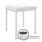 Hocker mit Polster, L x B 40 x 40 cm, Gestellfarbe wei